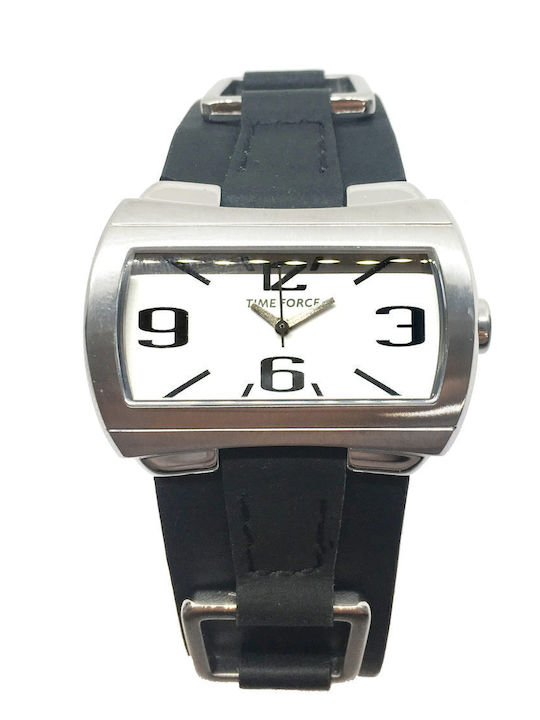 Time Force Damen Uhr mit Schwarz Lederarmband