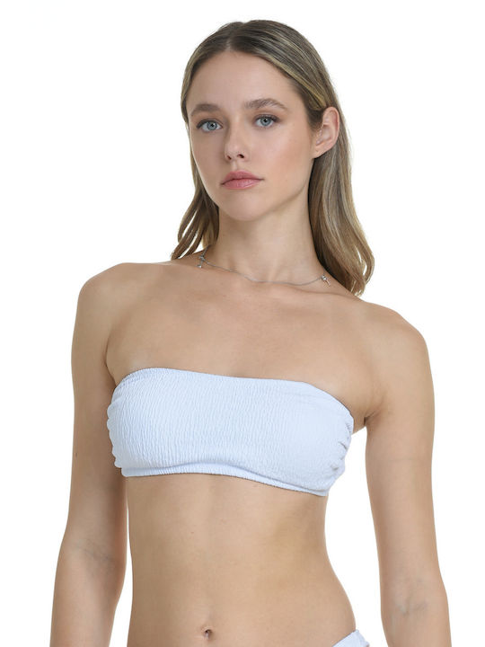 MiandMi Fără bretele Top bikini white