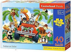 Kids Puzzle Softies On Safari for 4++ Years 40pcs Castorland