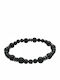 Handmade Men's Bracelet with Black Lava Stones and Hematite Tatu Moyo