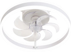 Primo PRCF-80609 Ventilator de tavan 50cm cu lumină și telecomandă Alb