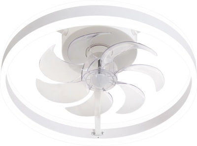 Primo PRCF-80609 Ventilator de Tavan 50cm cu Lumină și Telecomandă Alb