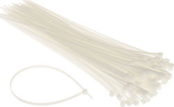 Pack of 100pcs White Plastic Cable Ties 430x7.6mm