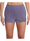 Sportswear Γυναικείο Πετσετέ Ψηλόμεσο Αθλητικό Σορτς Μωβ