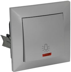 Adeleq Mechanism Wall Push Staircase Button Silver 15-070006
