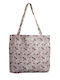 Laura Ashley Cotton Shopping Bag in Burgundy color