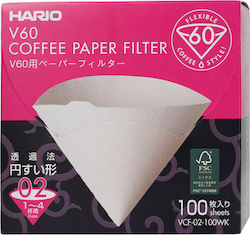 Hario 100 Φίλτρα Καφέ Χάρτινα Hario 100 Φίλτρα Καφέ Χάρτινα