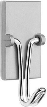 Inofix Wall Hanger Plastic Silver 4.1x1.6x2cm 2 Pieces