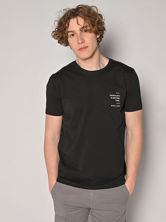 Brokers Jeans T-shirt Μαύρο
