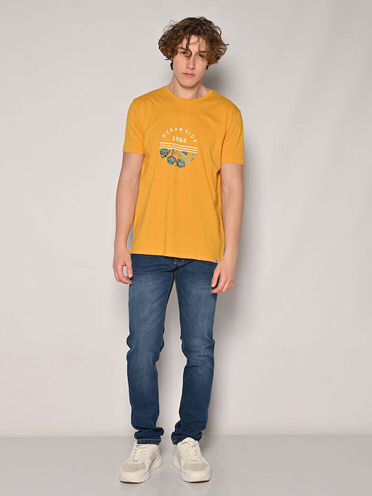 Camaro T-shirt Bărbătesc cu Mânecă Scurtă Galben