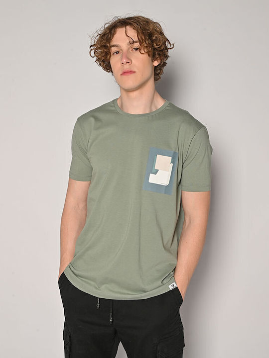 Brokers Jeans T-shirt Bărbătesc cu Mânecă Scurtă Verde