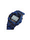 Skmei Digital Watch Battery with Rubber Strap Army Blue