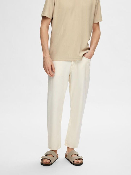 Selected Men's Trousers Cream