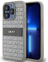 Dkny Pu Leather Repeat Pattern Tonal Stripe Cas...