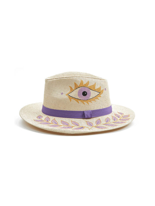 Verde Wicker Women's Hat Purple