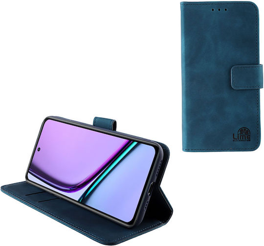 Lime Case Realme C67 4G 6.72" Essential Magnet Book Stand Clip Dark Blue Lime Successories