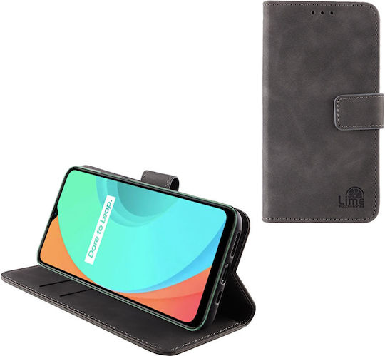 Limettenschale Realme C21 6,5" Essential Magnet Book Stand Clip Grau Limette Successories