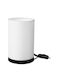 Heronia Metal Table Lamp for Socket E27 with White Shade and Black Base