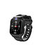 Kinder-Smartwatch mit GPS und Kautschuk/Plastikarmband Black