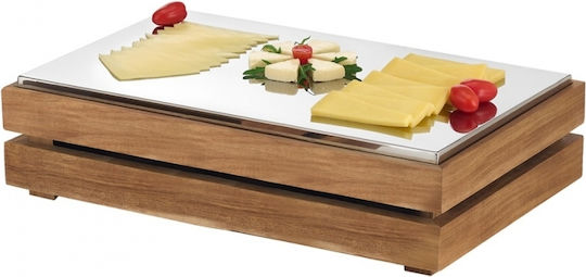 Ready Crate Chilled Tray Gn1/1 Wooden Cheese Serving Platter 32.5x53cm