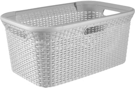 Sidirela Καλάθι Αποθήκευσης Πλαστικό Γκρι 50x37x23cm Sidirela Καλάθι Αποθήκευσης Πλαστικό Γκρι 50x37x23cm