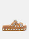 Women's Flat Sandals Flatforms in Brown Color