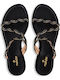 Women's Flat Sandals in Black Color
