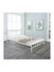 Beowulf Bett Doppelbett Metall White für Matratze 140x190cm