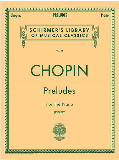 G. Schirmer Chopin Preludes за Пиано