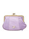 Small Leather Women's Wallet Coins Lilac