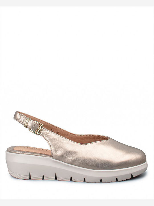 Stonefly Women's Closed Toe Platforms Gold