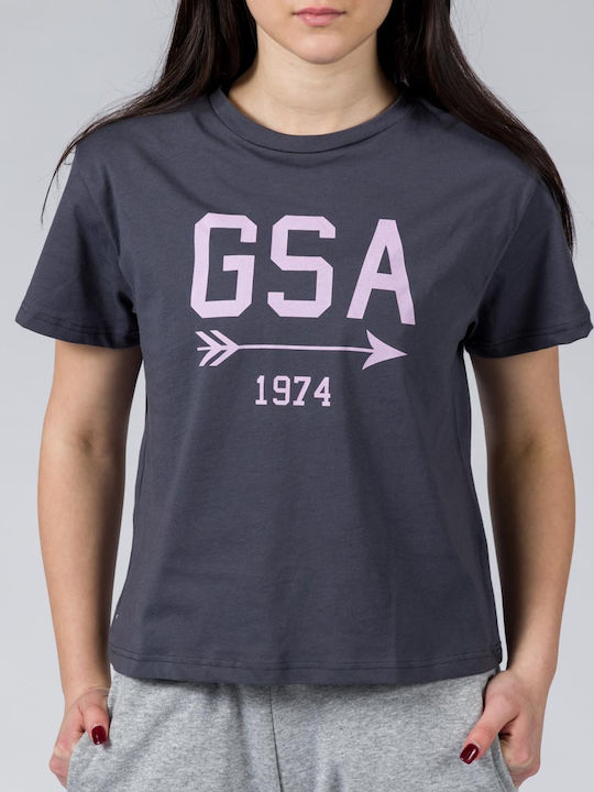 GSA Glory And Heritage Γυναικείο Crop T-shirt Ανθρακί