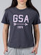 GSA Glory And Heritage Femeie Sport Crop Tricou Charcoal