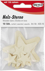 Wooden Stars 10pcs 405-20 Meyco