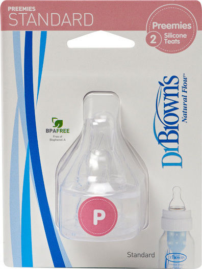 Dr. Brown's Silicone Baby Bottle Teats for 0+ months 2pcs