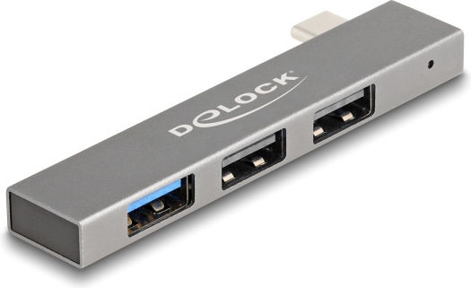 DeLock USB 3.0 4-Port Hub with USB-C Connection Gray