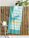 Kids Beach Towel Croco Friends Turqoise Nima 70x140cm Microfiber