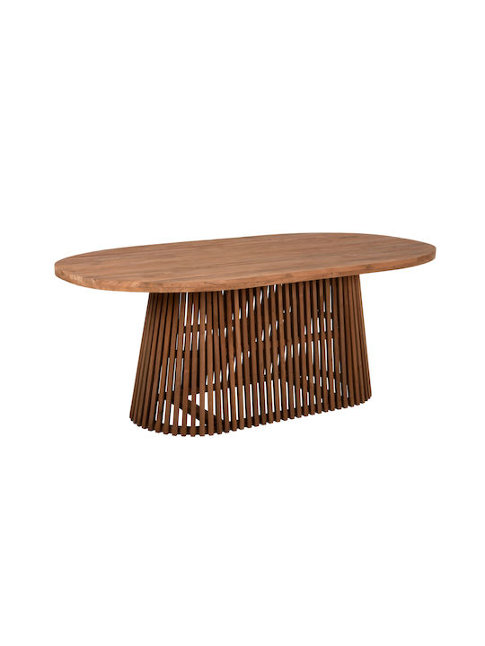 Tisch Speisesaal aus Massivholz Natural 200x100x75.5cm