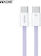 Technovo USB 2.0 Cable USB-C Male - USB-C 66W PD Purple 1m