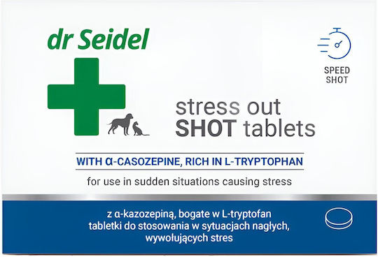 Dr Seidel Stress Out Shot Συμπλήρωμα Διατροφής Σκύλου Γάτας Στρες Κροτοφοβία 10tabs