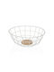 Versa Fruit Bowl Metallic White 28x12x28cm