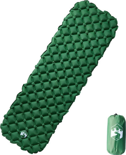 vidaXL Single Camping Sleeping Mat 190x58cm Thickness 6cm in Green color