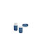 Sidirela Sidirela Plastic Bathroom Accessory Set Blue 3 Pieces