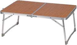 Τραπέζι Πτυσσόμενο 60x40x24.5 Αλουμίνιο Επίστρωση Mdf Sidirela Natural E-3494-1