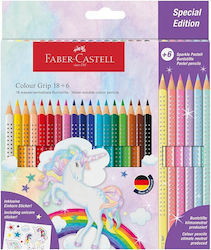 Κραγιον Ξυλινα F.castell Sparkle Μονοκερος 24 Χρωμ 18 Κλασικά+6 Pastel