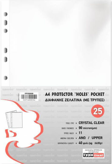 Typotrust Plastic Sleeves for Documents A4 25pcs