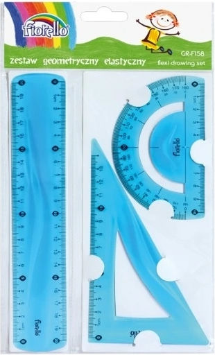 Fiorello Set of Geometric Instruments Plastic 20cm