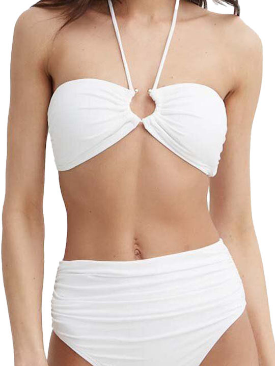 Michael Kors Strapless Bikini Top White