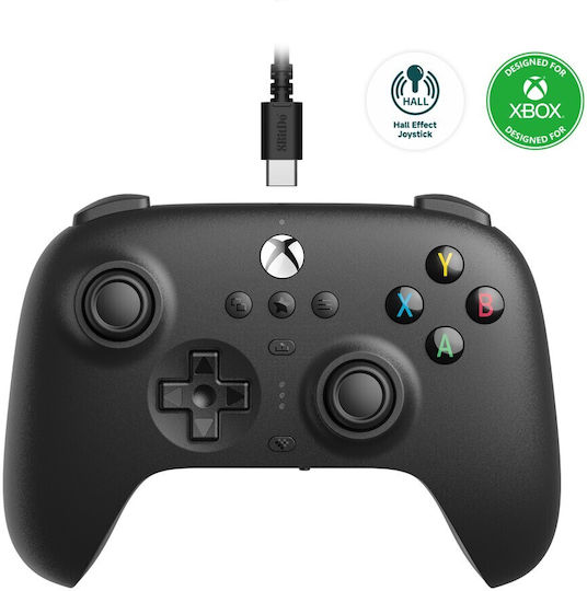 8Bitdo Ultimate Hall Edition Verkabeltes Gamepad mit Hall-Effekt-Sticks für Xbox One / Xbox-Serie Schwarz