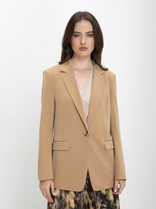 Hugo Boss Long Women's Blazer Beige